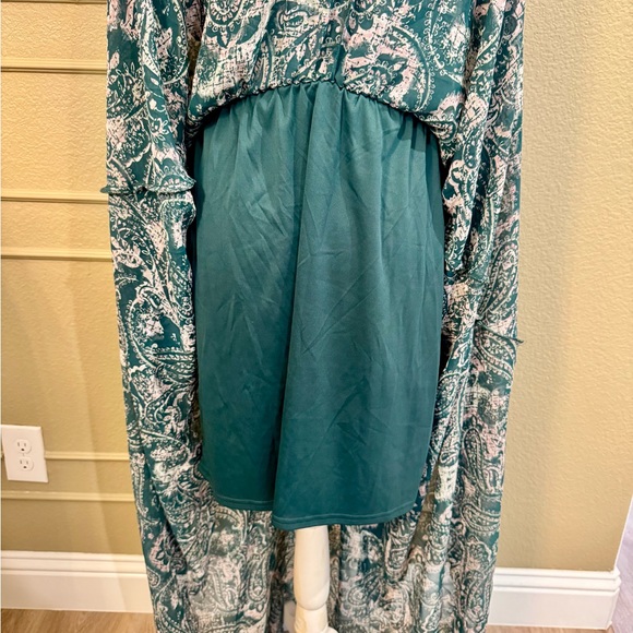 ÍNDIGO ROSE Women’s Green Paisley Wrap Maxi Dress . Size L - Picture 6 of 6